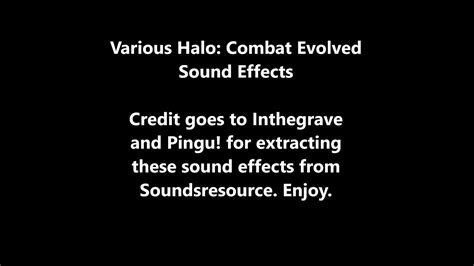 Halo: Combat Evolved - Multiplayer Sound Effects - Credit to Inthegrave and Pingu - YouTube