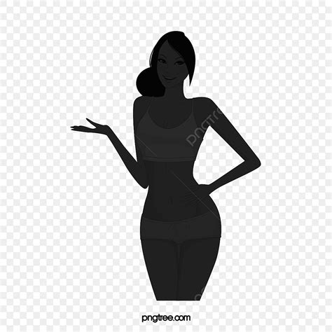 Woman Silhouette PNG Transparent, Woman Silhouette, Woman Clipart, Hand Painted Woman, Drawing ...