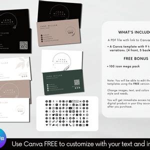 Esthetician Business Cards Esthetician Tools 9 Editable Business Card Templates in Various ...