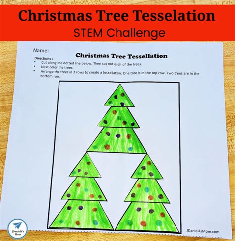 Christmas Tree Tessellation STEM Challenge - JDaniel4s Mom