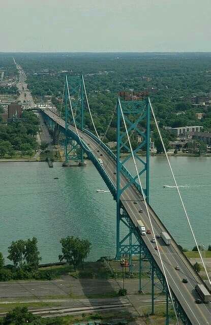 Ambassador bridge from Detroit to Windsor.... Ontario State Of Michigan, Detroit Michigan, Pure ...