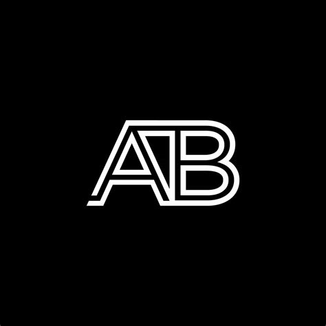 AB Monogram Initial Capital Letter Design Modern Template 2820471 Vector Art at Vecteezy