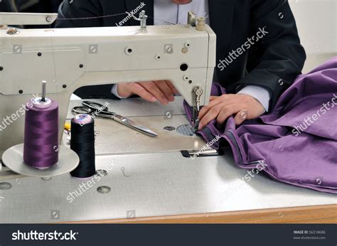 Tailor Using Industrial Sewing Machine - A Series Of Tailor Related ...