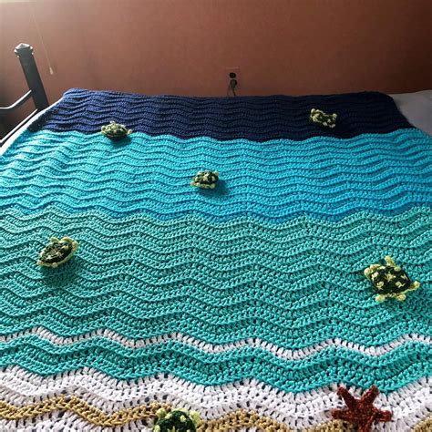 Beach Crochet Blanket Free Pattern Who Doesn't Love A Fun Crochet Chevron Pattern? - Printable ...