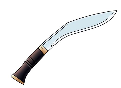 Nepali Khukuri drawing illustration clipart picture | Clipart Nepal