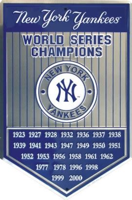 New York Yankees World Series Champions Banner Sign