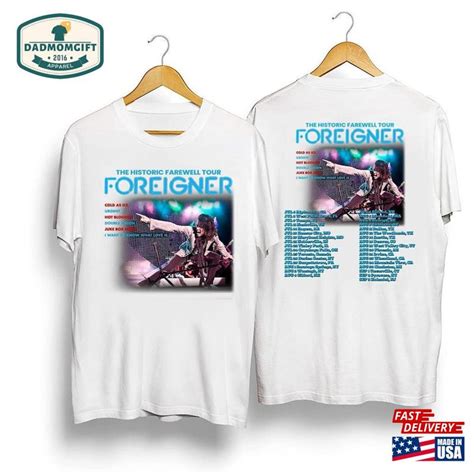 Foreigner Shirt The Histroric Farewell Tour 2023 Unisex T-Shirt - DadMomGift