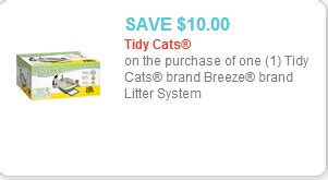 Huge $10 Coupon for Tidy Cats Breeze Automatic Cat Litter Box!