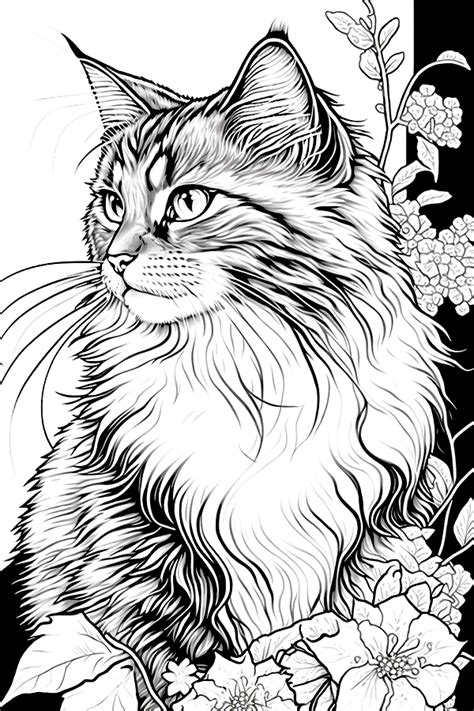 Maine Coon Cat Coloring Pages | sexiezpix Web Porn