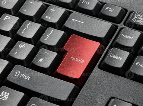 A Black Keyboard With Red Isolate Key 4954083 Stock Photo at Vecteezy