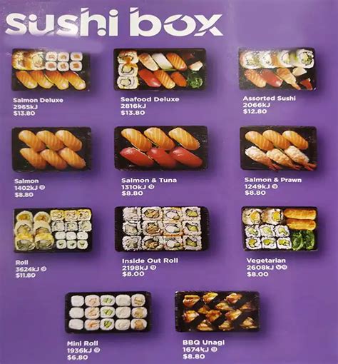 Menu at Sushi Hub restaurant, Cheltenham