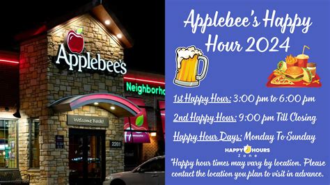 Applebee's Happy Hour Times & Menu 2024