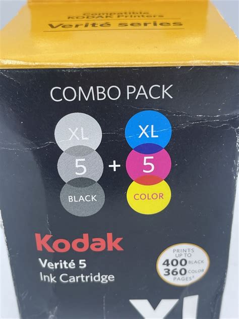 Original Kodak 5xl Black & Colour Ink Cartridge for Verite 55 Printer ...