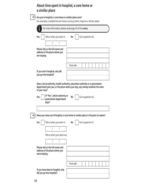 Attendance Allowance Form - UK Free Download