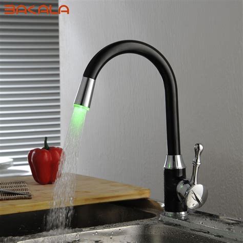 BAKALA Black Led Light For Tap Bathroom Kitchen Faucets Swivel Sink ...