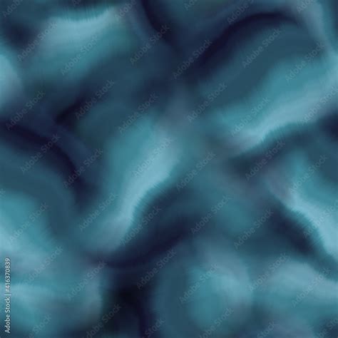 Soft aegean teal blue blur stripe texture background. Seamless liquid flow watercolor stripe ...