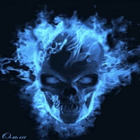 Blue Flame Skull Wallpaper - WallpaperSafari