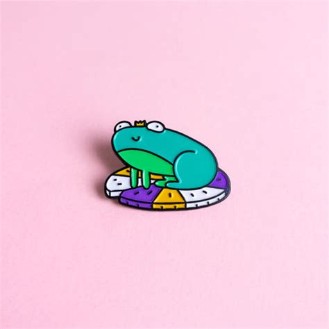 He / They Pronouns LGBT enamel pin – Heckin' Unicorn