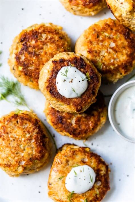 Salmon Croquettes with Dill Sauce - Skinnytaste