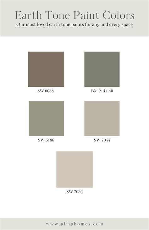 5 Beautiful Earth Tone Paint Colors to Use in 2023 | Alma Homes