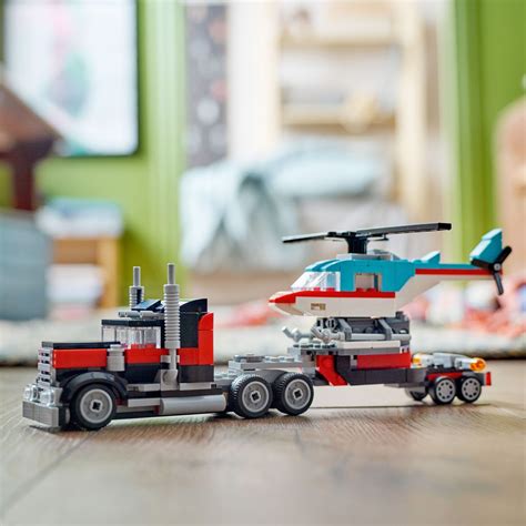 LEGO® Creator: Flatbed Truck with Helicopter - Mary Arnold Toys