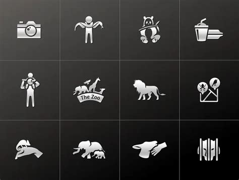 Zoo icons in black & white Stock Vector Image by ©puruan #38485601