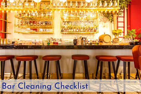 Bar or Pub Cleaning Checklist | How to Clean a Bar | Clean Method