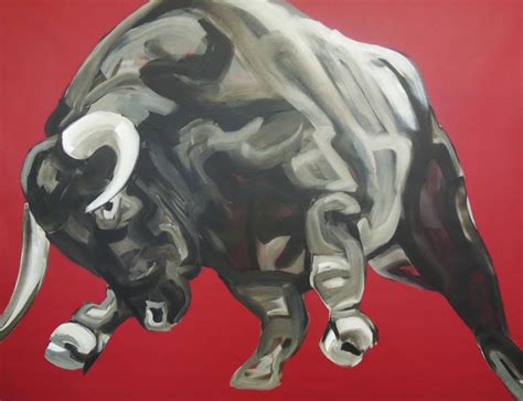 Charging Bull Painting at PaintingValley.com | Explore collection of ...