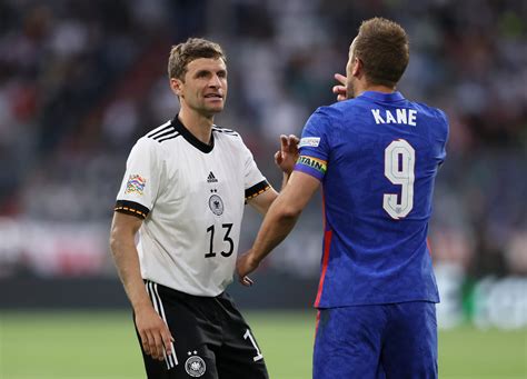 Bayern Munich want Harry Kane and he was spotted chatting to Muller