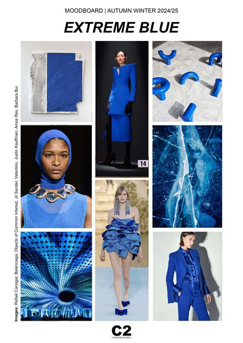 2024 2025 Fashion Trends - Autumn Winter: Extreme Blue - C2 Fashion Studio