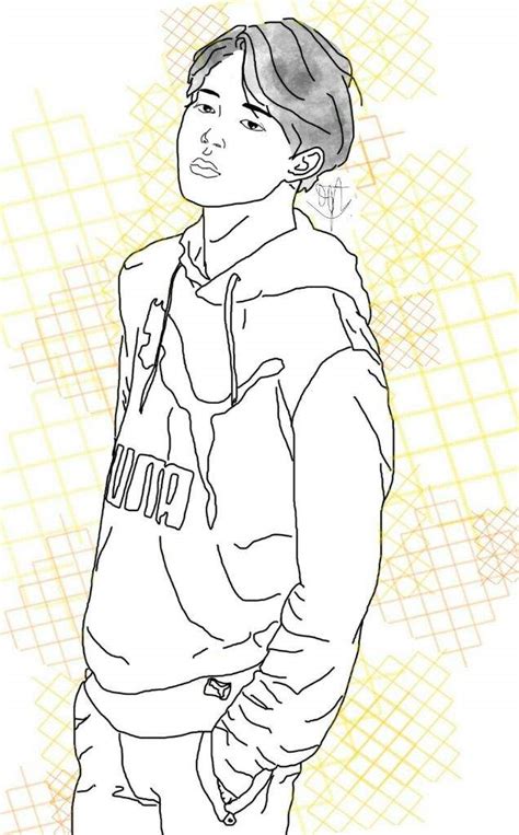 JIMIN OUTLINE FANART | Park Jimin Amino