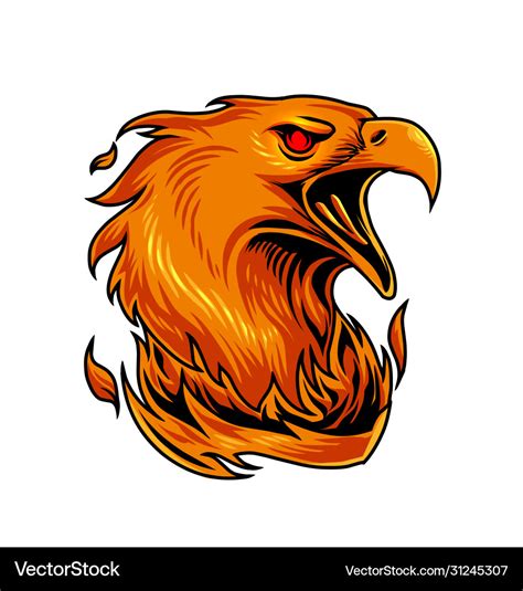 Phoenix Head Vector