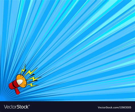 Comic book background with speaker announcement Vector Image