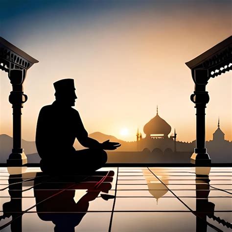 Premium Photo | Silhouette of a mosque in sunset taj mahal at sunrise ...