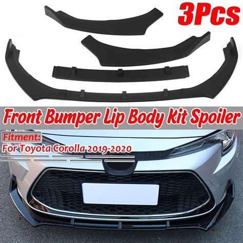 Matte Black Front Bumper Lip Body Kit Spoiler For Toyota Corolla 2019-2020 | Walmart Canada