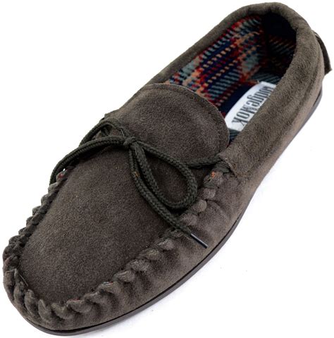 Men's Traditional Genuine Suede Leather Moccasin - Absolute Footwear