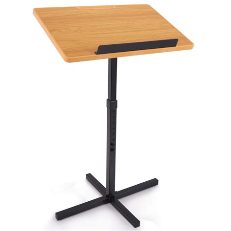 Buy Pyle Portable Floor Lectern Podium Stand-Height Adjustable Steady Standing Design Teacher ...