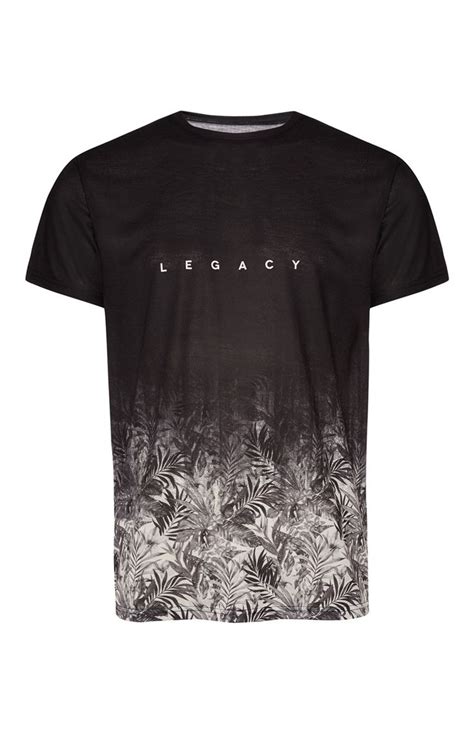 Black Legacy Print T-Shirt | Printed shirts, Tee shirt designs, Cool shirts