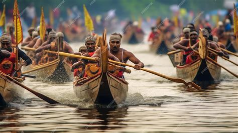 Premium AI Image | Onam boat race Happy onam Onam festival Generative ai