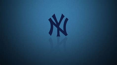 New York Baseball Logo With Dark Blue Color In Light Blue Background HD Yankees Wallpapers | HD ...