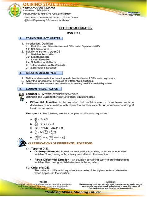 Differential Equations: An Introduction to Classifications, Order, Degree, Linearity and ...