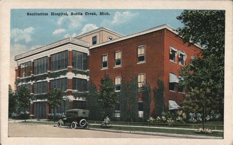 Sanitarium Hospital Battle Creek, MI Postcard