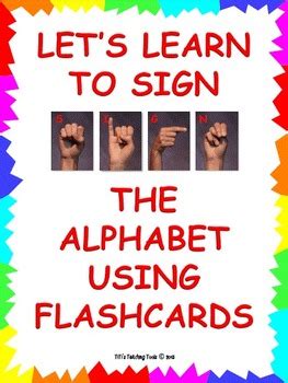 Sign Language Alphabet Flashcards by TiTi's Teaching Tools | TpT