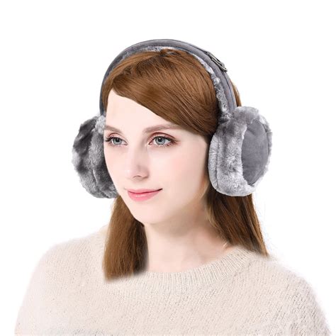 Winter Earmuffs Foldable Warm Knit Ear Warmers Earmuffs Men Women ...