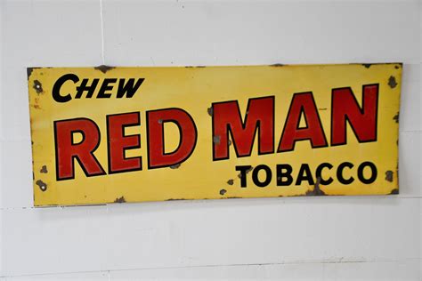 Lot - DSP Chew Redman Tobacco Sign 22" x 60"