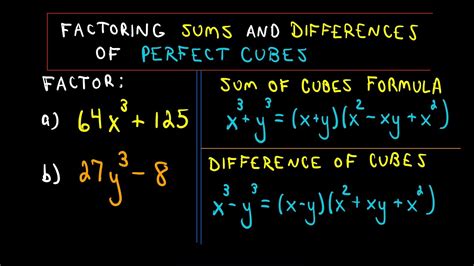 Sum Of Cubes And Difference Of Cubes