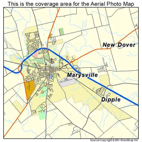 Aerial Photography Map of Marysville, OH Ohio