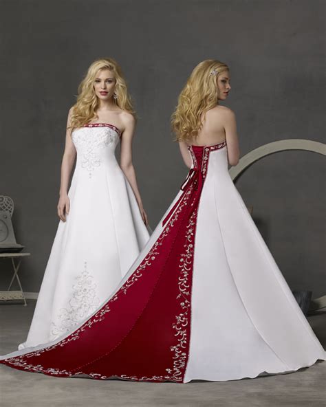 A Wedding Addict: Timeless red and white wedding dresses