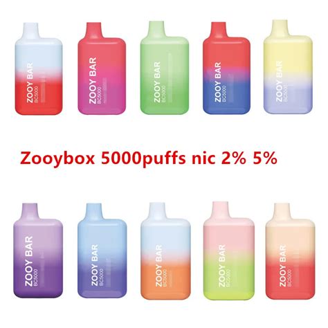 Disposable E Cigarettes ZOOY BAR BC5000 Puff 5000 Puffs Vape Pen Pre Filled Pods Rechargeable ...