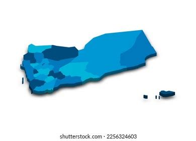 Yemen Political Map Administrative Divisions Stock Vector (Royalty Free ...